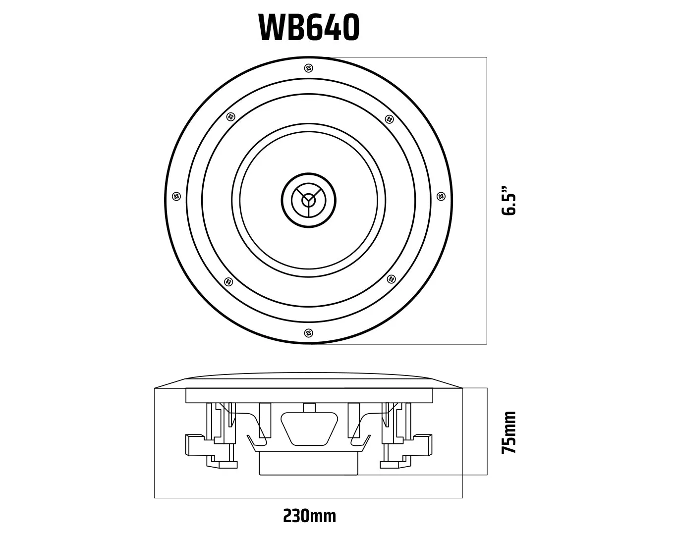 6.5" Bluetooth Ceiling Speakers 120W 4 Pack WB640