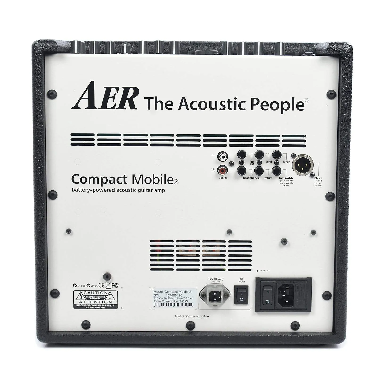 AER Compact Mobile Acoutic Guitar Combo Amp Black