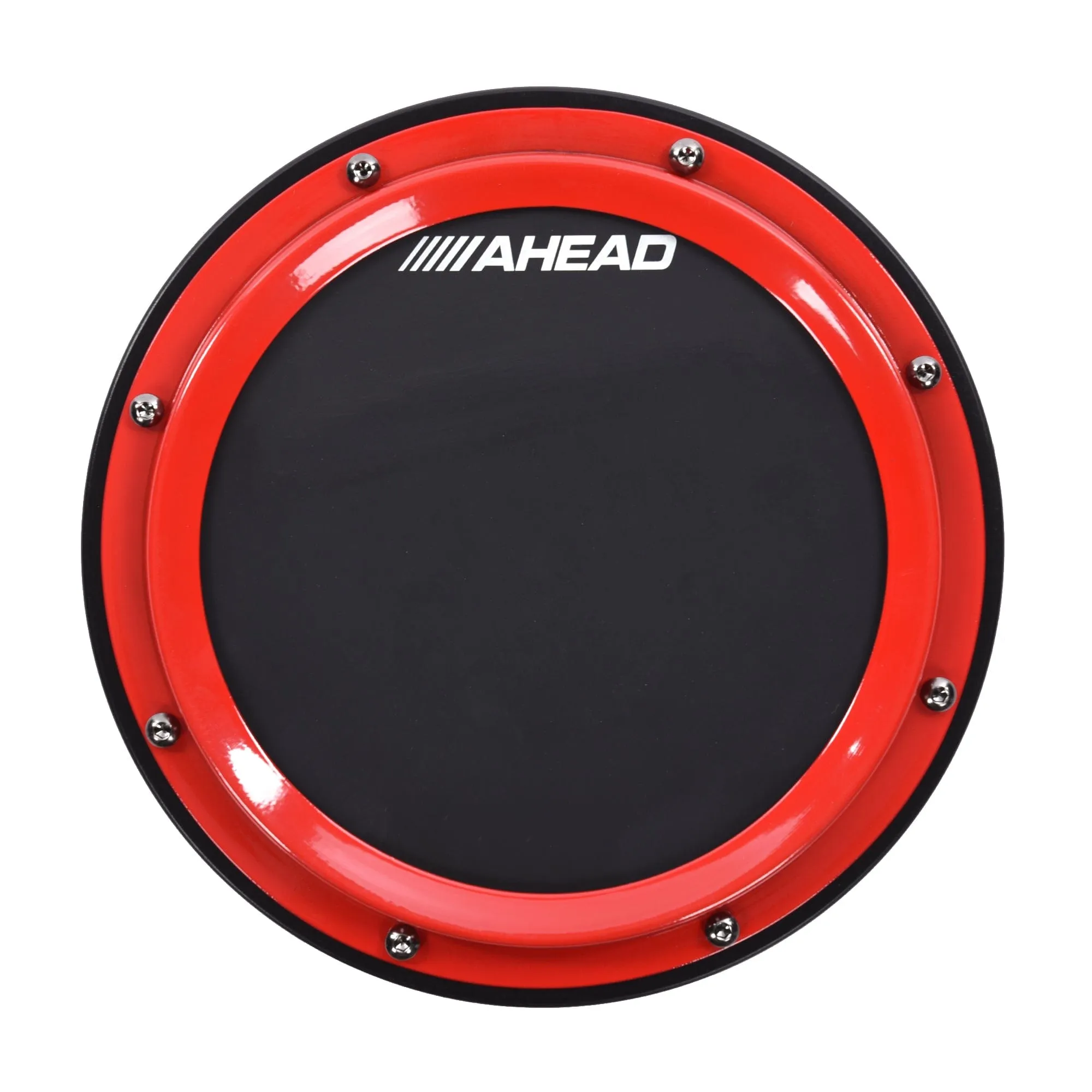 Ahead 10" S-Hoop Practice Pad w/Snare Sound Black Rubber/Red Hoop