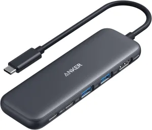 Anker USB C Hub, 5-in-1 USBC to HDMI Splitter with 4K Display, 1 x Powered USB-C 5Gbps & 2Powered USB-A 3.0 5Gbps Data Ports for MacBook Pro, MacBook Air, Dell and More