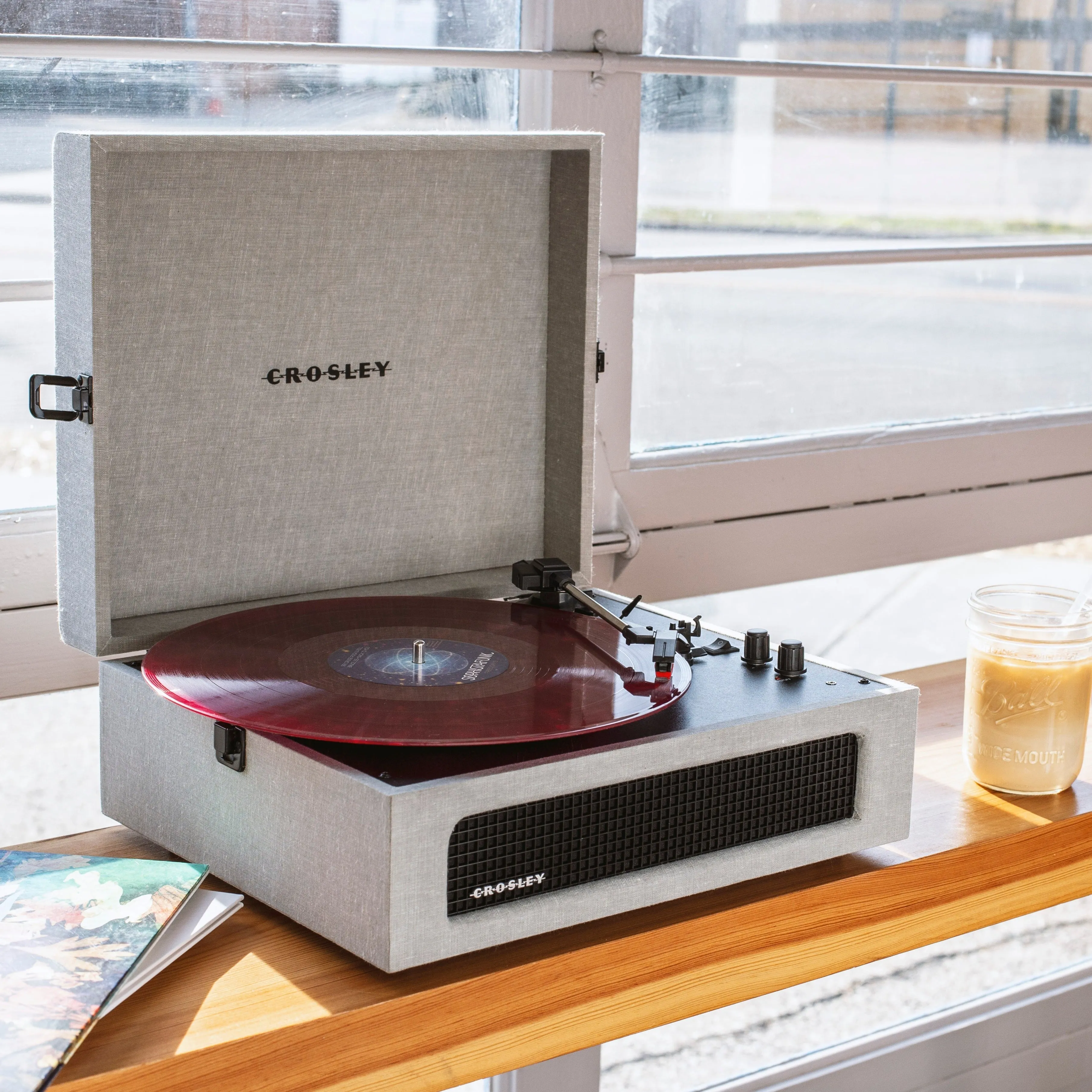 Portable 3-Speed Turntable Bluetooth   Record Stand - Crosley