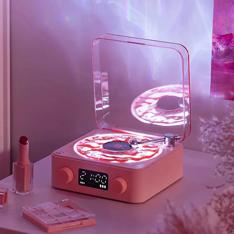 RetroWave: Wavy Vinyl Ocean Turntable Speaker