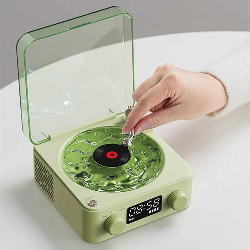 RetroWave: Wavy Vinyl Ocean Turntable Speaker