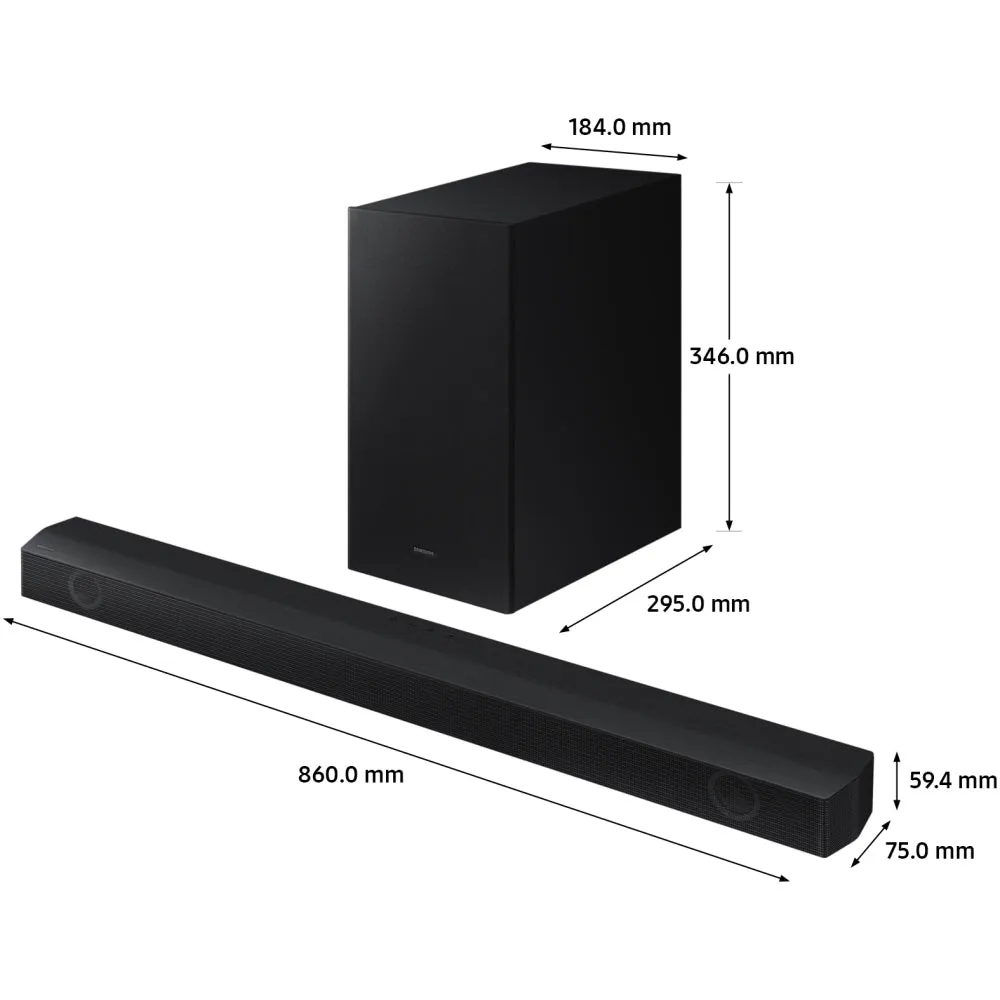 Samsung HW-B530 2.1ch B530 Soundbar with Wireless Subwoofer Black