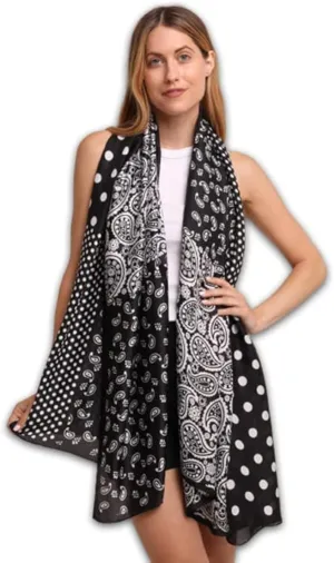Trillion London Silk Scarf | Long Neck Scarf for Women | Ladies Lightweight Scarves | Shawl Wraps | Suitable for Daily Life