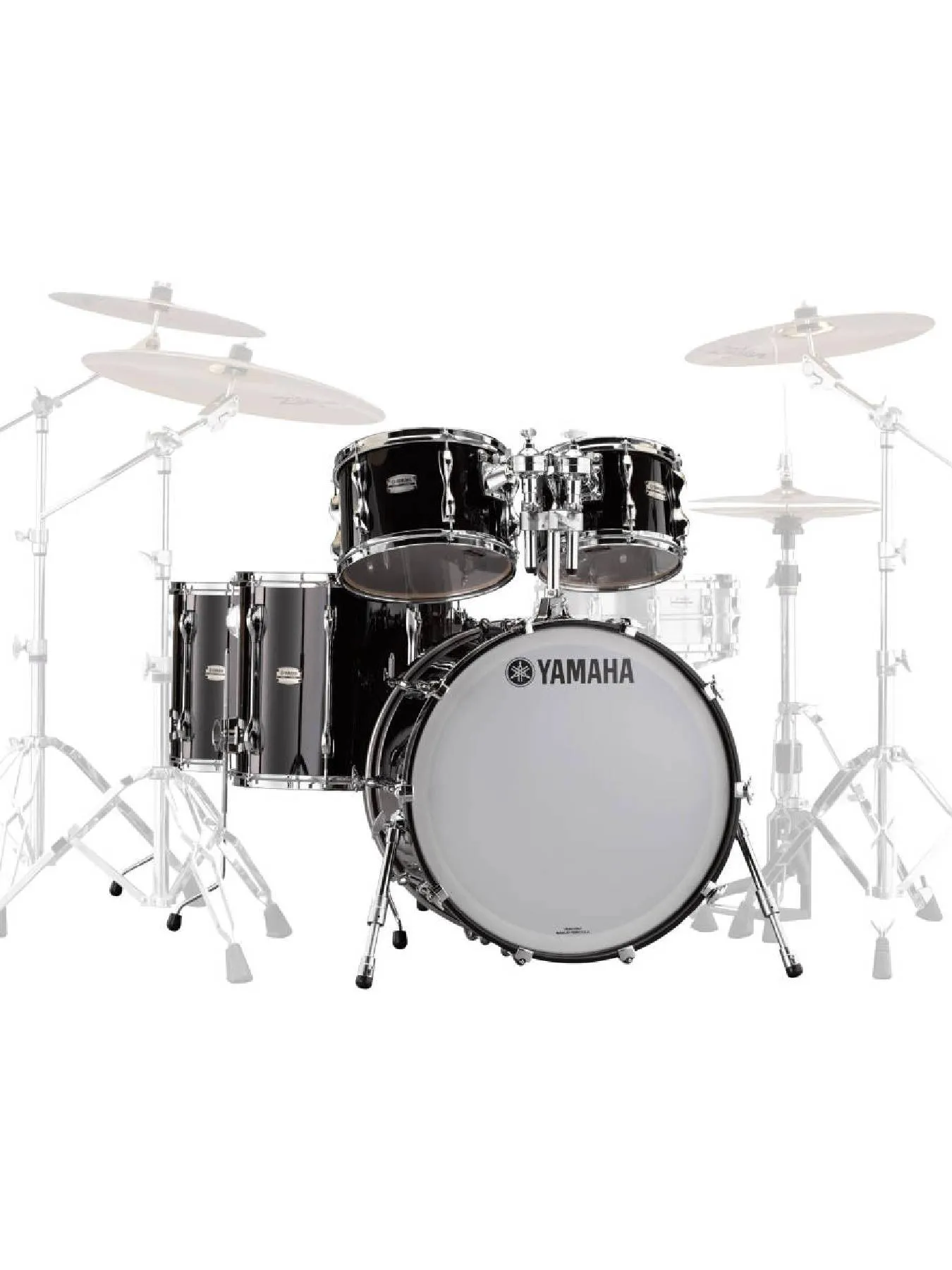 Yamaha Recording Custom 5-Piece Shell Pack (22,10,12,14,16), Solid Black